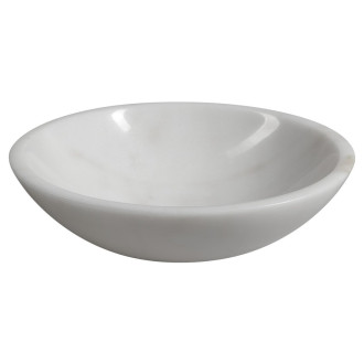 BLOK kamenné umyvadlo na desku ? 40 cm, leštěný bílý mramor 2401-34