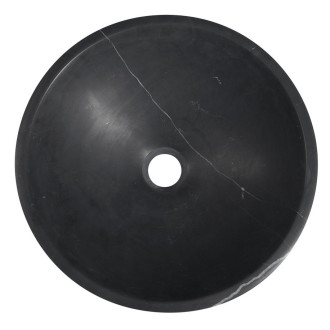 BLOK kamenné umyvadlo na desku průměr 40 cm, matný černý Marquin 2401-35
