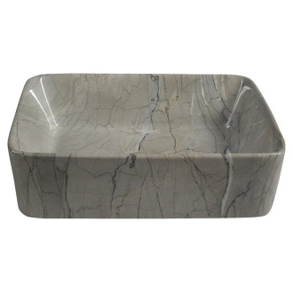 DALMA keramické umyvadlo na desku, 48x38 cm, grigio MM513