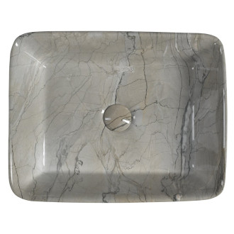DALMA keramické umyvadlo na desku, 48x38 cm, grigio MM513