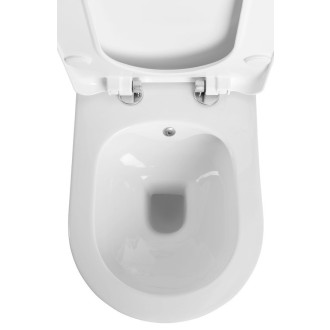 AVVA CLEANWASH závěsná WC mísa, Rimless, s bidetovou sprškou, 35,5x53cm, bílá 100312