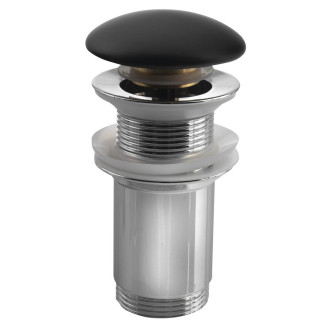 Umyvadlová výpust 5/4“, click-clack, keramická zátka, 10-50mm, černá mat AR901
