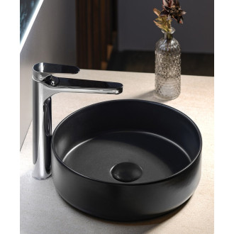 Umyvadlová výpust 5/4“, click-clack, keramická zátka, 10-50mm, černá mat AR901