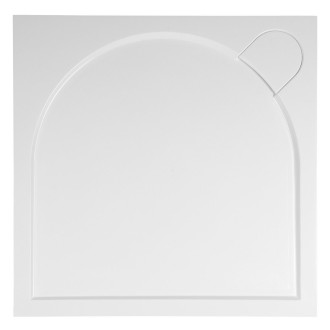 LARCA sprchová vanička z litého mramoru, čtverec 100x100cm, bílá PL001