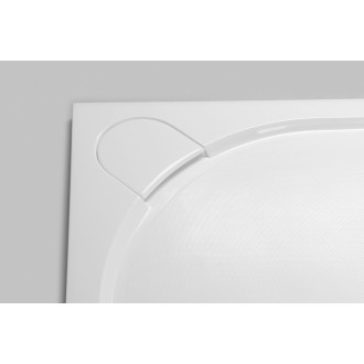 LARCA sprchová vanička z litého mramoru, čtverec 100x100cm, bílá PL001