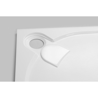 LARCA sprchová vanička z litého mramoru, čtverec 100x100cm, bílá PL001