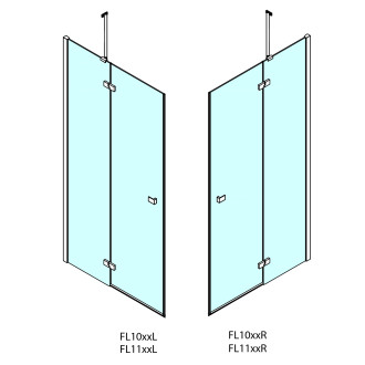 FORTIS obdélníkový sprchový kout 800x1000 mm, rohový vstup FL1080LFL1010R