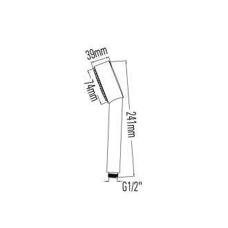 Ruční sprcha, průměr 74mm, ABS/chrom 1204-41