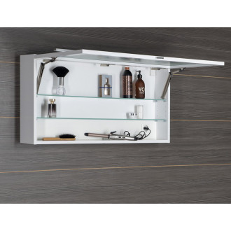 CLOE galerka s LED osvětlením 100x50x18cm, bílá CE100-0030