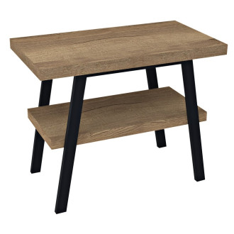 TWIGA umyvadlový stolek 80x72x50 cm, černá mat/dub Rover VC442-80-4