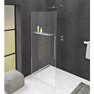 MODULAR SHOWER jednodílná zástěna pevná k instalaci na zeď, s otvory na držák,900 MS1-90-D
