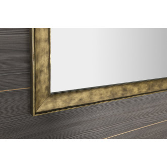 BERGARA zrcadlo v dřevěném rámu 642x1042mm, zlatá NL528