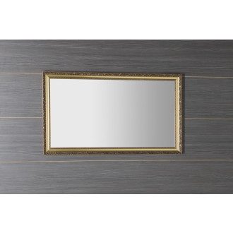 BOHEMIA zrcadlo v dřevěném rámu 589x989mm, zlatá NL484