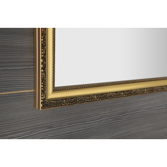 BOHEMIA zrcadlo v dřevěném rámu 589x989mm, zlatá NL484