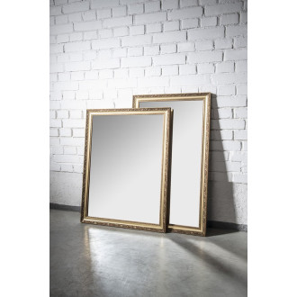 BOHEMIA zrcadlo v dřevěném rámu 589x989mm, zlatá NL484