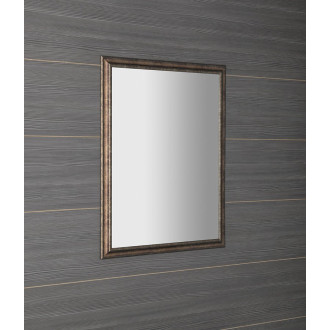 ROMINA zrcadlo v dřevěném rámu 680x880mm, bronzová patina NL397
