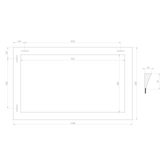 CORONA zrcadlo v dřevěném rámu 628x1028mm, champagne NL721