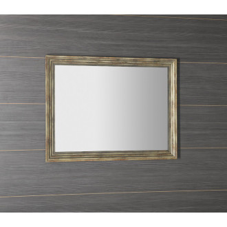 DEGAS zrcadlo v dřevěném rámu 716x916mm, černá/starobronz NL730