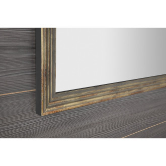 DEGAS zrcadlo v dřevěném rámu 716x916mm, černá/starobronz NL730