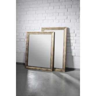 DEGAS zrcadlo v dřevěném rámu 716x916mm, černá/starobronz NL730