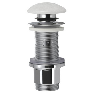 BLOK umyvadlová výpust 5/4“, click-clack, zátka leštěný bílý mramor 2401-921