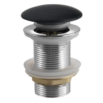 BLOK umyvadlová výpust 5/4“, click-clack, zátka černý marquin, mat 2401-931