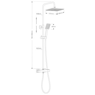 TALIA sprchový sloup s termostatickou baterií, chrom SL440
