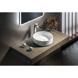 INFINITY ROUND keramické umyvadlo na desku, průměr 36cm, bílá 10NF65036