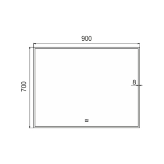 Nimco ZP 13019V LED zrcadlo 900x700 s dotykovým senzorem