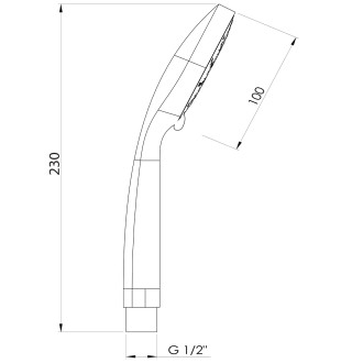 Ruční masážní sprcha, 3 režimy sprchování, průměr 100mm, ABS/černá mat SC106
