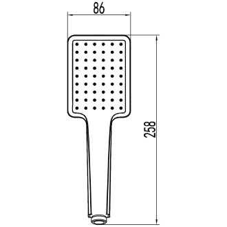 Ruční sprcha, 258mm, ABS/černá mat SK776