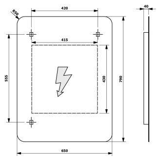 SENFINECO zrcadlo s LED osvětlením 65x79cm, 3D efekt SF115