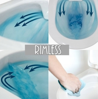 MEXEN RICO RIMLESS závěsný klozet 48 cm, bílý 3372XX00