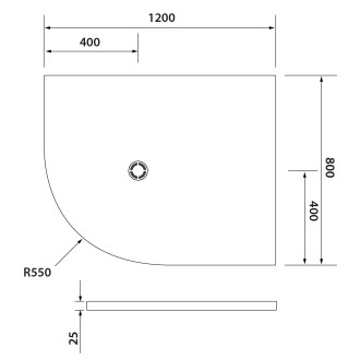 FLEXIA vanička z litého mramoru čtvrtkruh, s možností úpravy, 120x80cm, R550, pravá 91291