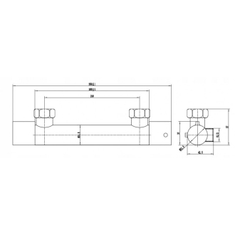 MEXEN SLIM sprchová baterie-termostatická, chrom 77105-00