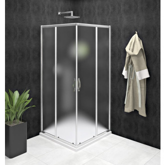 SIGMA SIMPLY čtvercový sprchový kout 1000x1000 mm, rohový vstup, sklo Brick GS2410GS2410