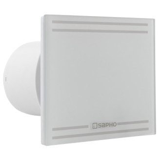 GLASS koupelnový ventilátor axiální s časovačem, 8W, potrubí 100mm, bílá GS102