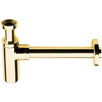 Umyvadlový sifon 5/4", odpad 32 mm, kulatý, zlato SI517