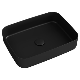 INFINITY RECTANGLE keramické umyvadlo na desku, 50x36cm, černá mat 10NF65050-2N