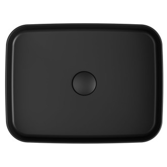 INFINITY RECTANGLE keramické umyvadlo na desku, 50x36cm, černá mat 10NF65050-2N