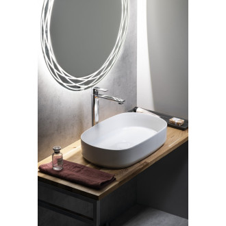 INFINITY OVAL keramické umyvadlo na desku, 55x36cm, bílá 10NF65055