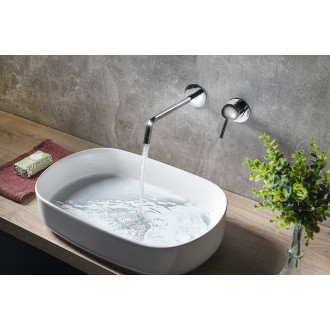 INFINITY OVAL keramické umyvadlo na desku, 55x36cm, bílá 10NF65055