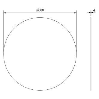 Zrcadlo kulaté ? 80cm, bez úchytu 22446