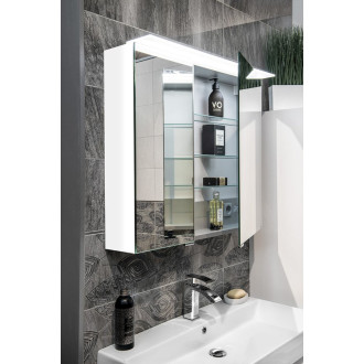 LINEX galerka s LED osvětlením, 80x70x15cm, bílá LX080-0030