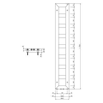 BLOCK otopné těleso 280x1750 mm, bílá mat IR184