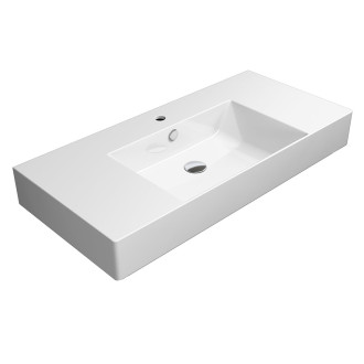 KUBE X keramické umyvadlo 100x47cm, s odkládacími plochami, bílá ExtraGlaze 9451111