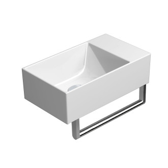 KUBE X keramické umývátko 40x23cm, bez otvoru, pravé/levé, bílá ExtraGlaze 9484011