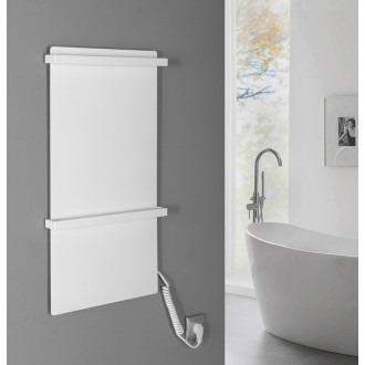 ELMIS elektrický sušák ručníků 400x800 mm, 120 W, hliník, bílá mat EB420
