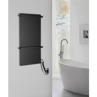 ELMIS elektrický sušák ručníků 400x800 mm, 120 W, hliník, černá mat EB430