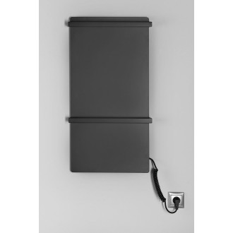ELMIS elektrický sušák ručníků 400x800 mm, 120 W, hliník, černá mat EB430